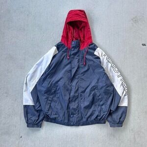 90's Nautica Vintage Windbreaker Size Large Zip Up Utility Jacket
